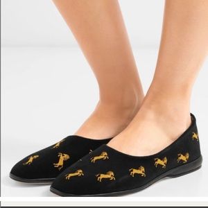 Chloe Metallic Horse Ballerina Flats